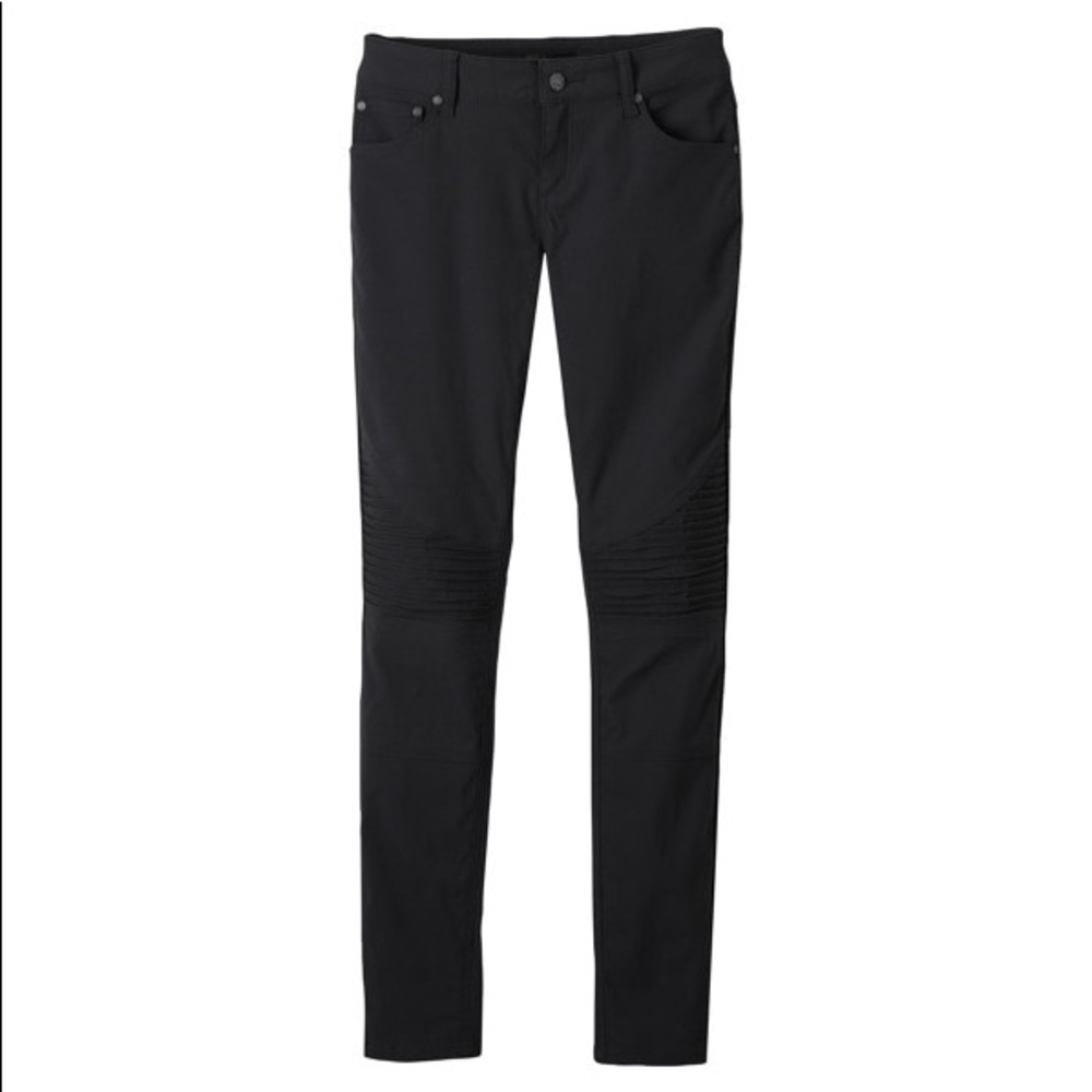 Prana Black Skinny Moto Pants - Picture 6 of 16